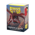 Standard Dual Sleeves: Crimson & Silver [Matte] (100 Sleeves)