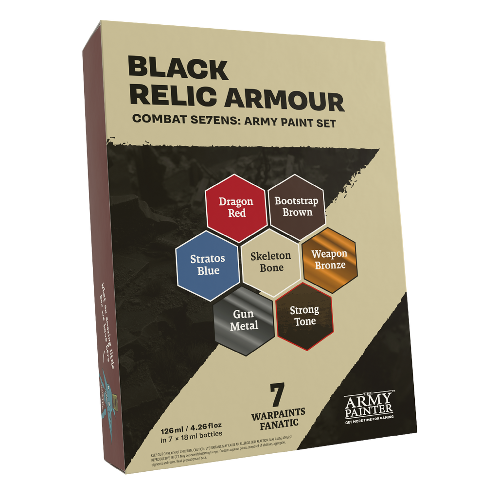 Combat Se7ens: Black Relic Armour Paint Set