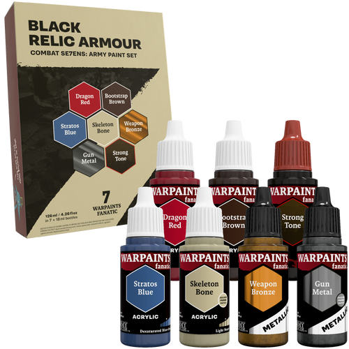 Combat Se7ens: Black Relic Armour Paint Set