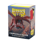 Standard Dual Sleeves: Crimson & Silver [Matte] (100 Sleeves)