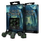Call of Cthulhu: Black & green 7pc RPG Dice Set