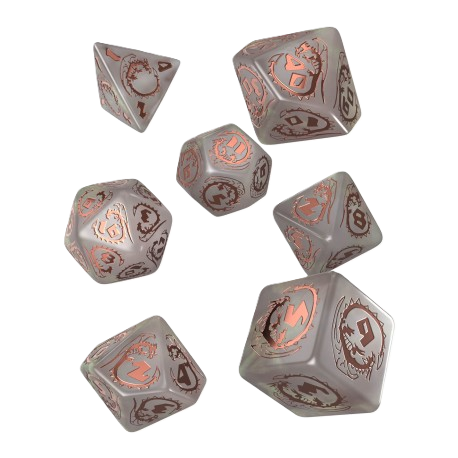 Dragons: Quartz 7pc Modern RPG Dice Set
