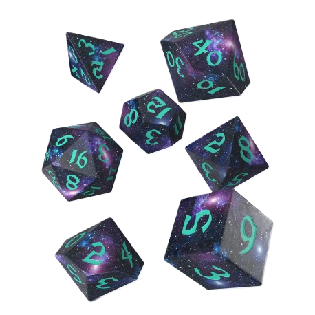 Full Art Dice™: Stardust 7pc RPG Dice Set