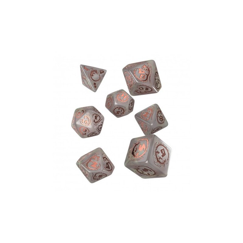 Dragons: Quartz 7pc Modern RPG Dice Set