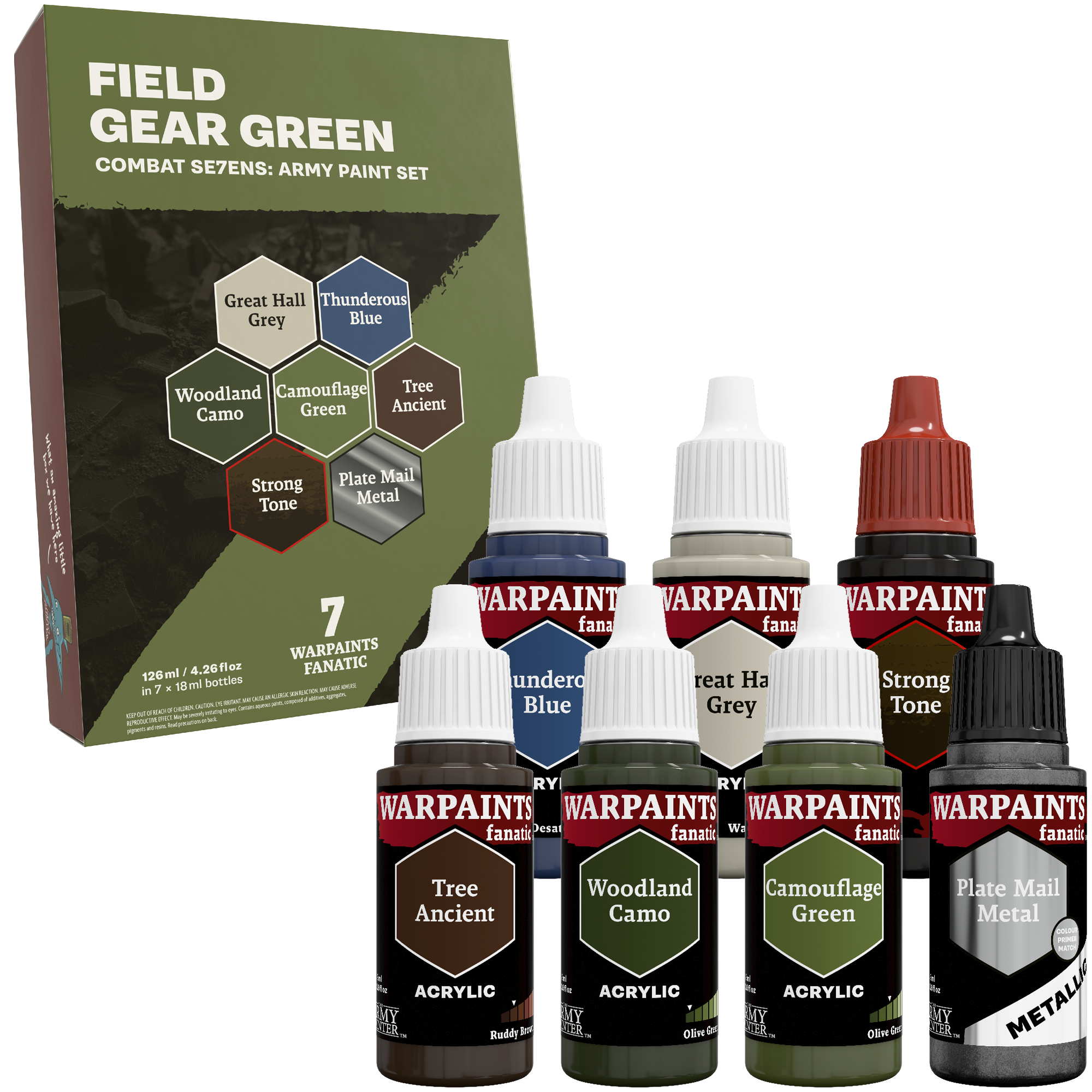 Combat Se7ens: Field Gear Green Paint Set