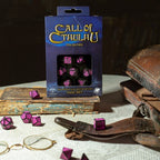 Call of Cthulhu (7th Edition): Black & magenta 7pc RPG Dice Set