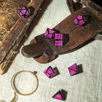 Call of Cthulhu (7th Edition): Black & magenta 7pc RPG Dice Set