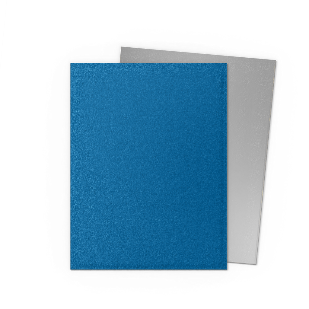 Standard Dual Sleeves: Cobalt & Silver [Matte] (100 Sleeves)