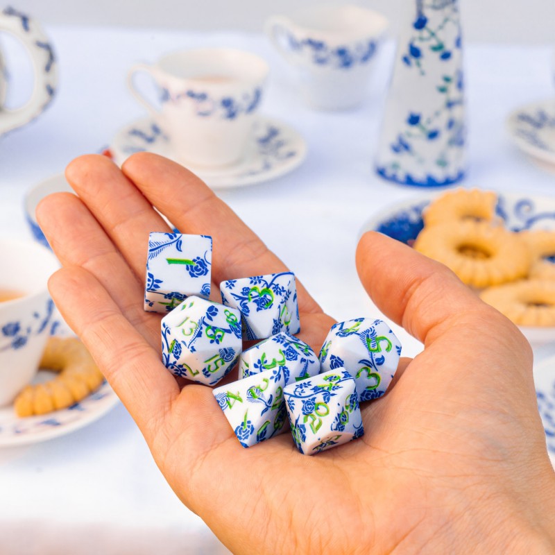 Full Art Dice™: Porcelain 7pc RPG Dice Set