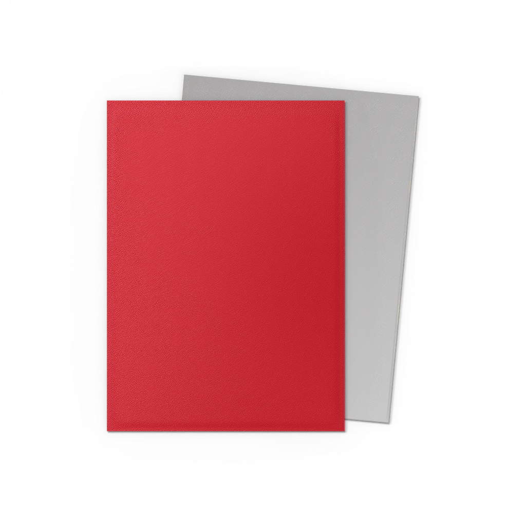 Standard Dual Sleeves: Crimson & Silver [Matte] (100 Sleeves)