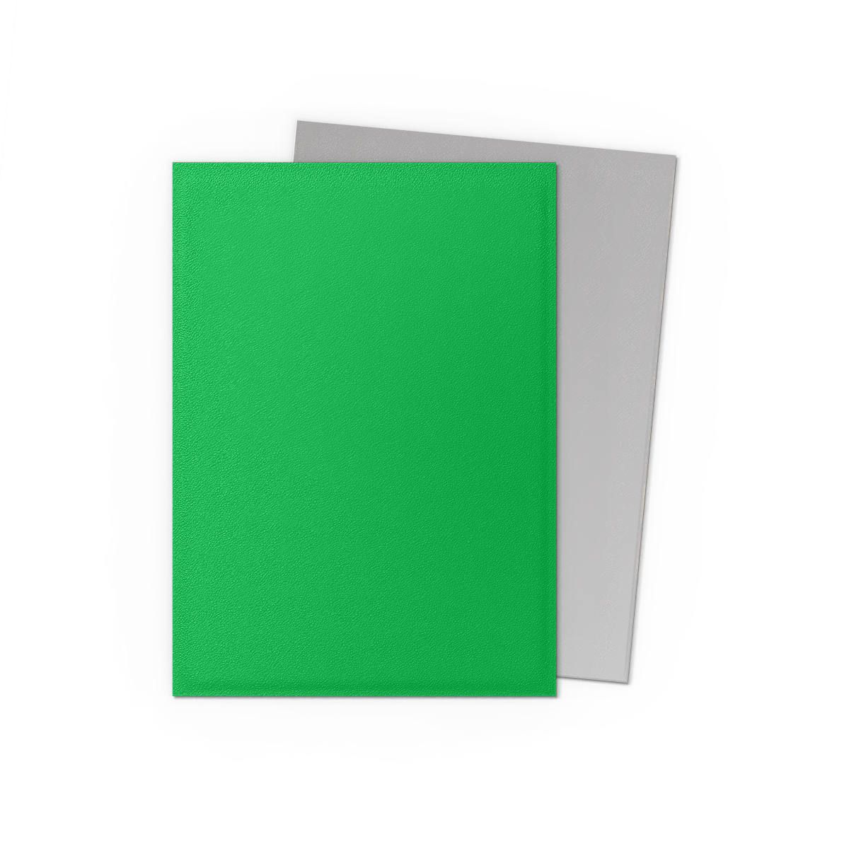 Standard Dual Sleeves: Apple Green & Silver [Matte] (100 Sleeves)