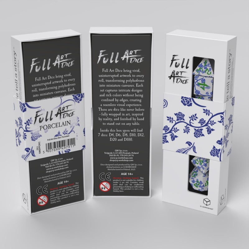 Full Art Dice™: Porcelain 7pc RPG Dice Set