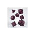 Runic: Shimmering black with magenta 7pc RPG Dice Set